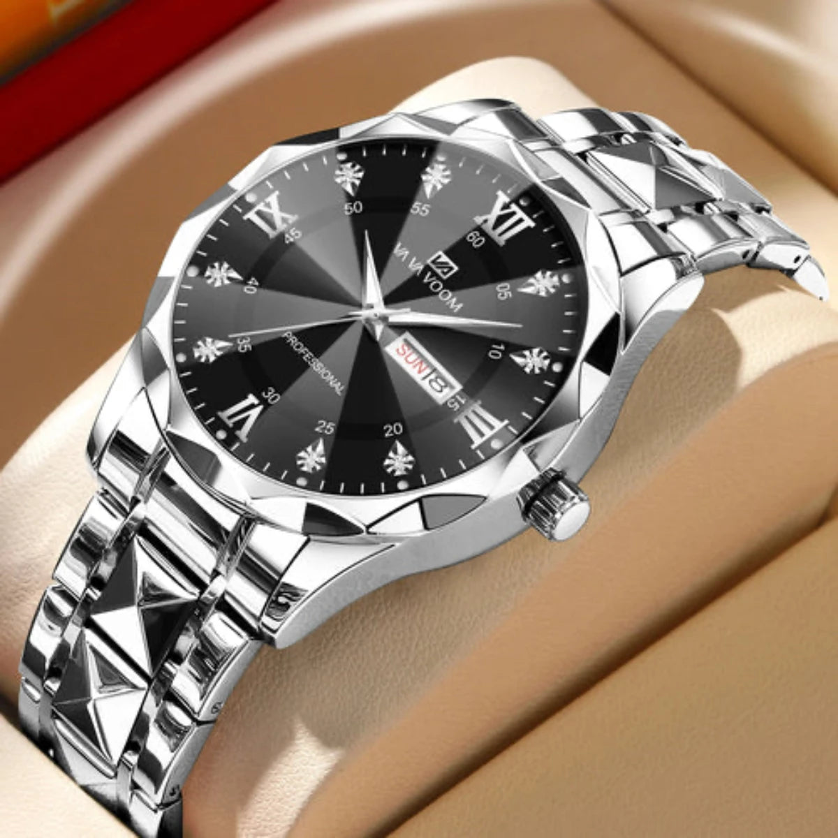 Men’s Luxury Diamond Quartz Watch