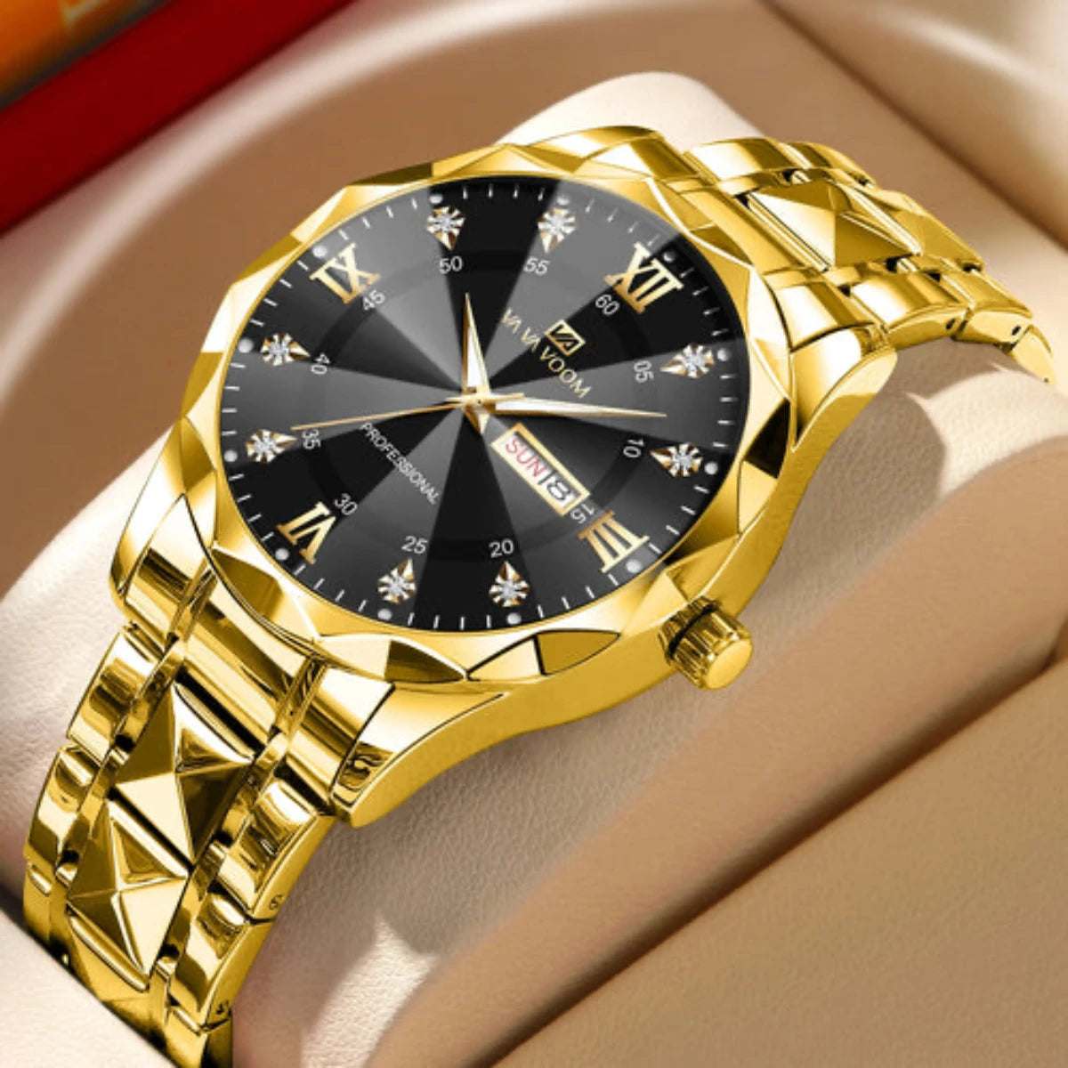 Men’s Luxury Diamond Quartz Watch