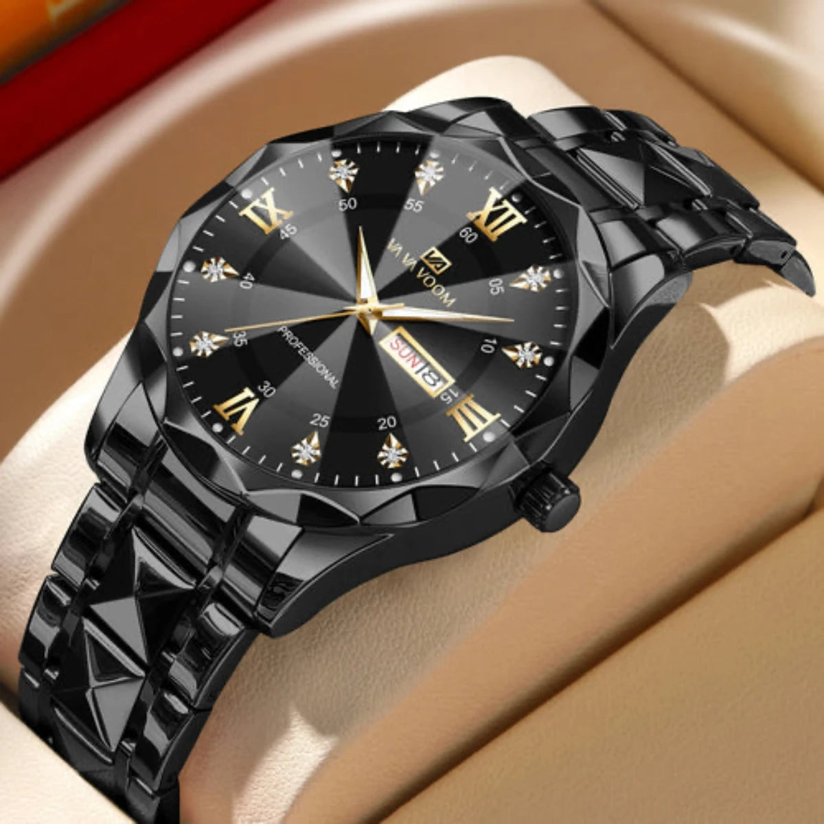 Men’s Luxury Diamond Quartz Watch